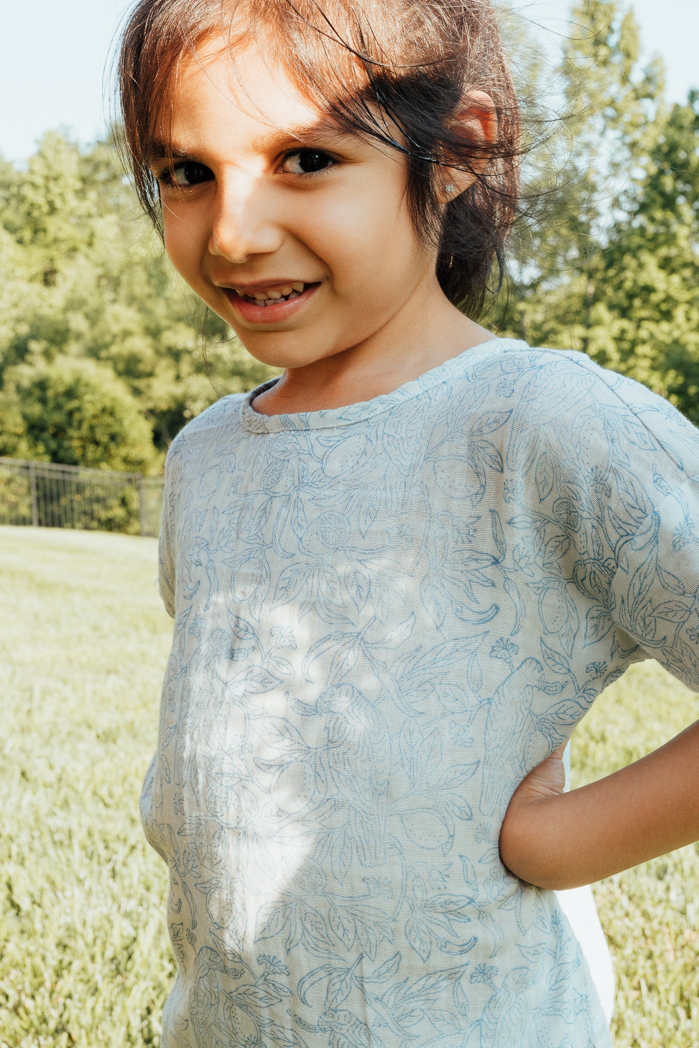 The Chachu Top in Beak-a-Blue